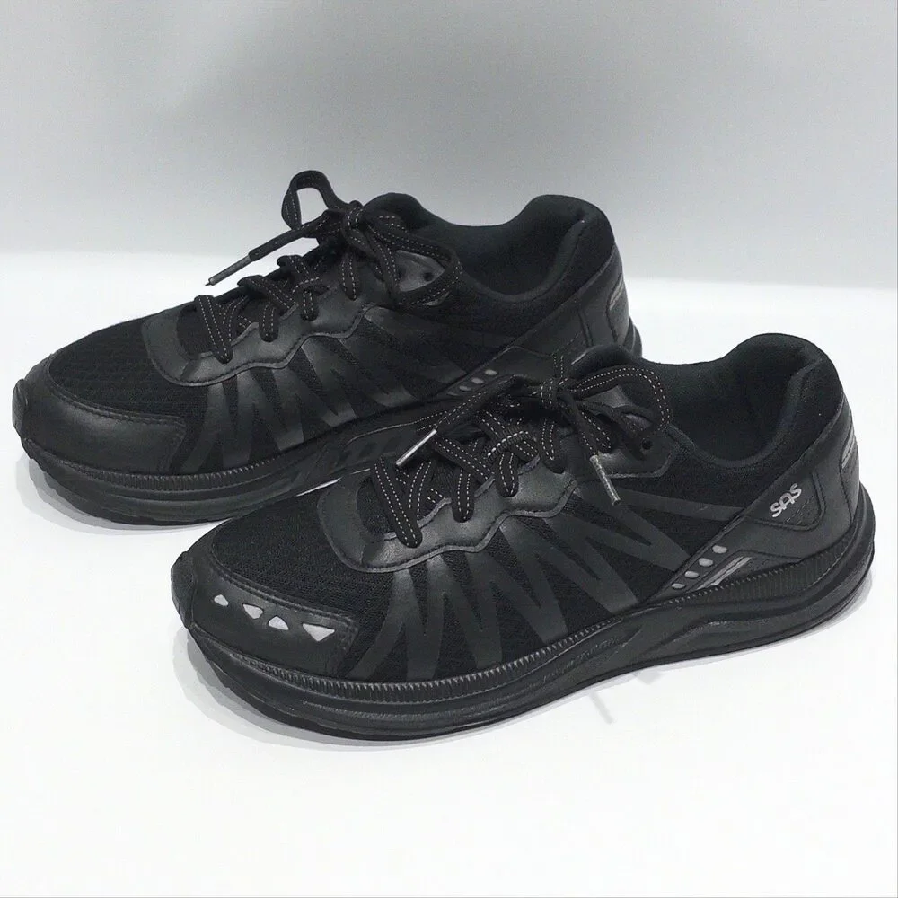 SAS Tempo Black Comfort Walking Hiking Sneakers Shoes Women Size 8.5B No Insoles